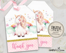 Unicorn Birthday Party Invitation - Pink and Gold Girl Unicorn Invitations - Magical Printable Invitation