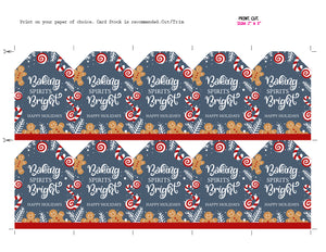 Baking Spirits Bright Tag - Christmas Baking Tags - Holiday Treat Tags - Printable Christmas Tags - Cookie Tags