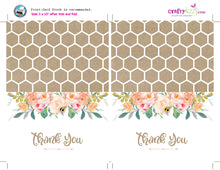 Baby Shower Thank You Cards - Bee Thank You Cards - Birthday Honey Bee Thank You Note - Bumble Bee - Floral - INSTANT DOWNLOAD - CraftyKizzy