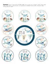 Blue Baby Shower Cupcake Toppers