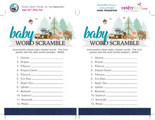 printable baby word scramble shower game