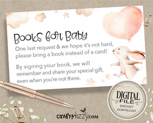 Printable Baby Book Request Card Insert