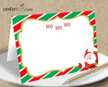 Christmas Table Tent - Printable Food Tents Holiday Table Decorations - Santa Place Cards - Buffet Card - INSTANT DOWNLOAD - CraftyKizzy