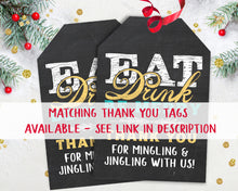 Eat Drink & Be Merry Christmas Party - Holiday Cookie Exchange Invitation - Cookie Swap Party - Christmas Cookie Exchange Invitation -