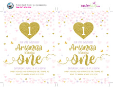 Heart First Birthday Invitation - Girl Valentines Birthday Invitations - Our Little Sweetheart Invitation - Confetti Heart Invitation - CraftyKizzy