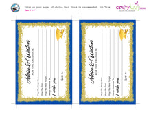 Blue and Gold Graduation Advice Cards for the Graduate - DIY High School or College Party Favor INSTANT DOWNLOAD - CraftyKizzy