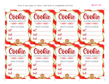 Cookie Exchange Voting Kit - Cookie Contest Voting Station Sign and Matching Ballot Cards - 1st 2nd and 3rd place entries - INSTANT DOWNLOAD