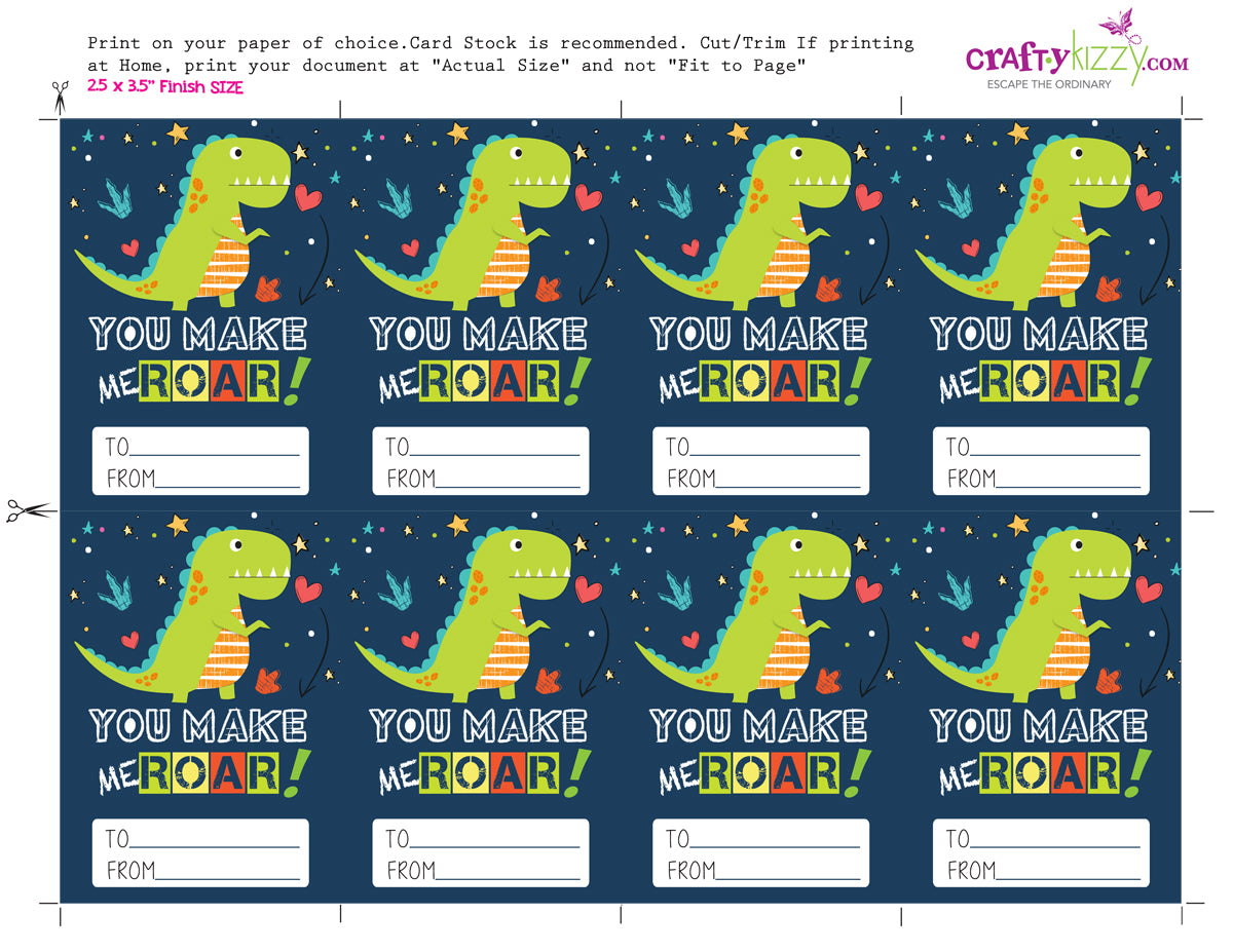 Printable Dinosaur Valentines Day Cards for kids - Boy Trex Valentine – CraftyKizzy printable-dinosaur-valentines-day-cards-for-kids-boy-trex-valentine-craftykizzy