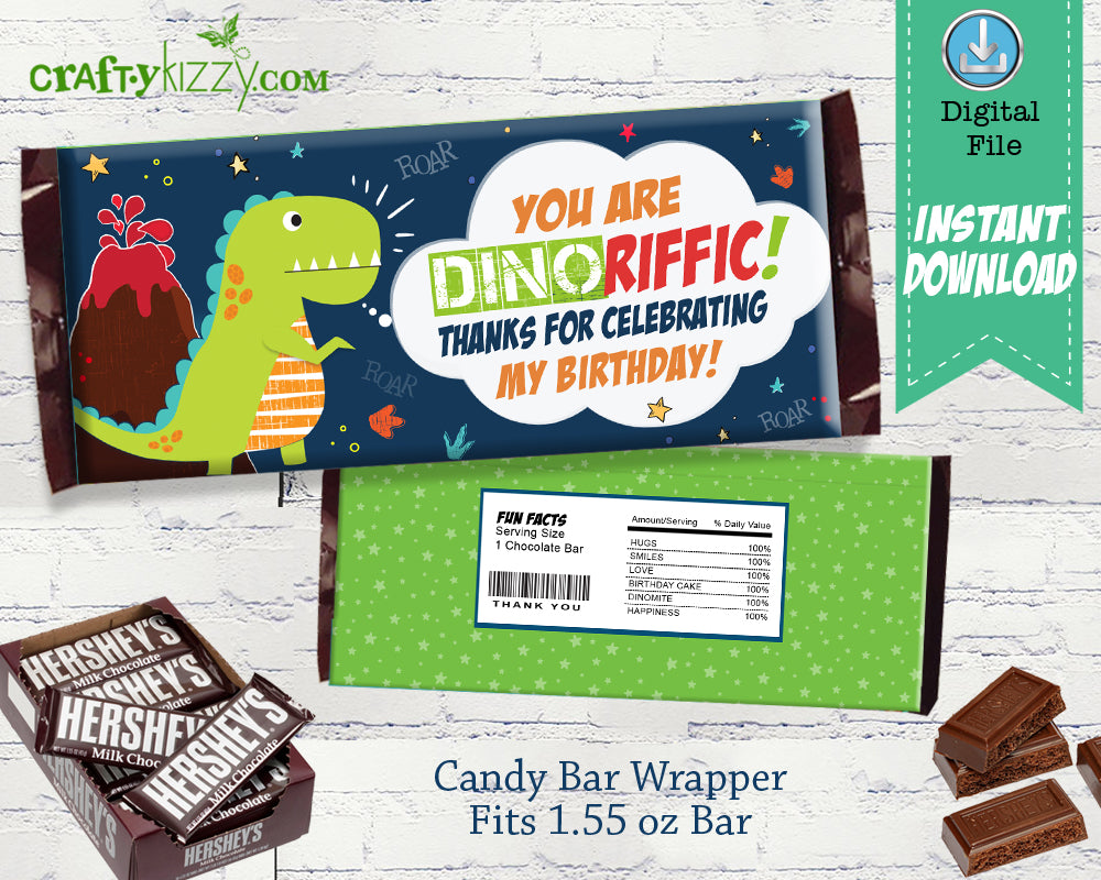 Dinosaur Chocolate Wrapper