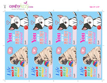 Cute Animal Valentine's Cards For Kids - Kitty Cat Valentines - Classroom Pet Valentines Day - Pug Valentines - INSTANT DOWNLOAD - CraftyKizzy