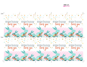 Some Bunny Loves You Favor Tags - Floral Easter Bunny Tags - Treat Bag Tags - INSTANT DOWNLOAD