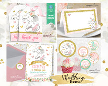 Elephant Blank Birthday Invitations - Ballerina Fill In The Blank Printable Birthday Invitation - First Birthday - CraftyKizzy