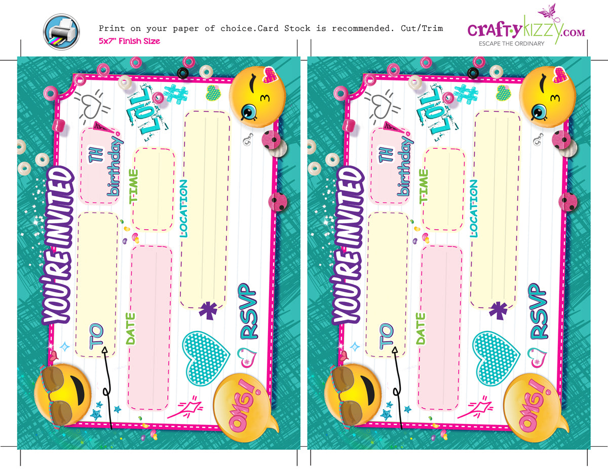 Emoji Fill In The Blank Invitations Blank Printable Birthday Invitation – CraftyKizzy emoji-fill-in-the-blank-invitations-blank-printable-birthday-invitation-craftykizzy