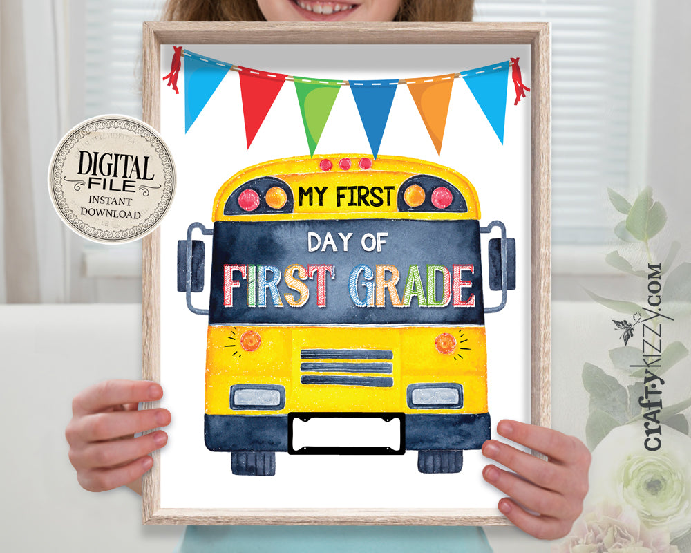 First day of school first grade sign