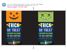 Halloween Candy Bar Wrapper - Friendly Pumpkin Hershey's Bar Label - Frankenstein Party Favors - Kids Chocolate Bar - INSTANT DOWNLOAD
