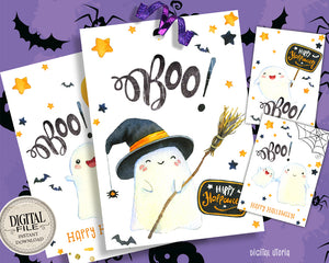 My First Halloween Party Banner - Friendly Ghosts Kids Halloween Banner - Printable Halloween Flags - Pennants - INSTANT DOWNLOAD