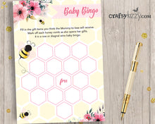 Baby Shower Invitations - Bee Baby Shower Invitation - It's A Girl Baby Shower Bumble Bee - Personalized - CraftyKizzy