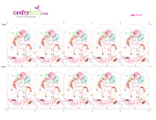 Baby Shower Unicorn Favor Tag - Unicorn Birthday Party Tags - Thank You Tag Favors - INSTANT DOWNLOAD