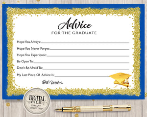 Blue and Gold Grad Party Favors 2025