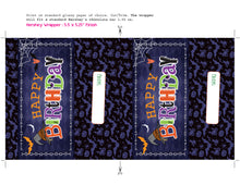 Halloween Birthday Chocolate Bar Labels