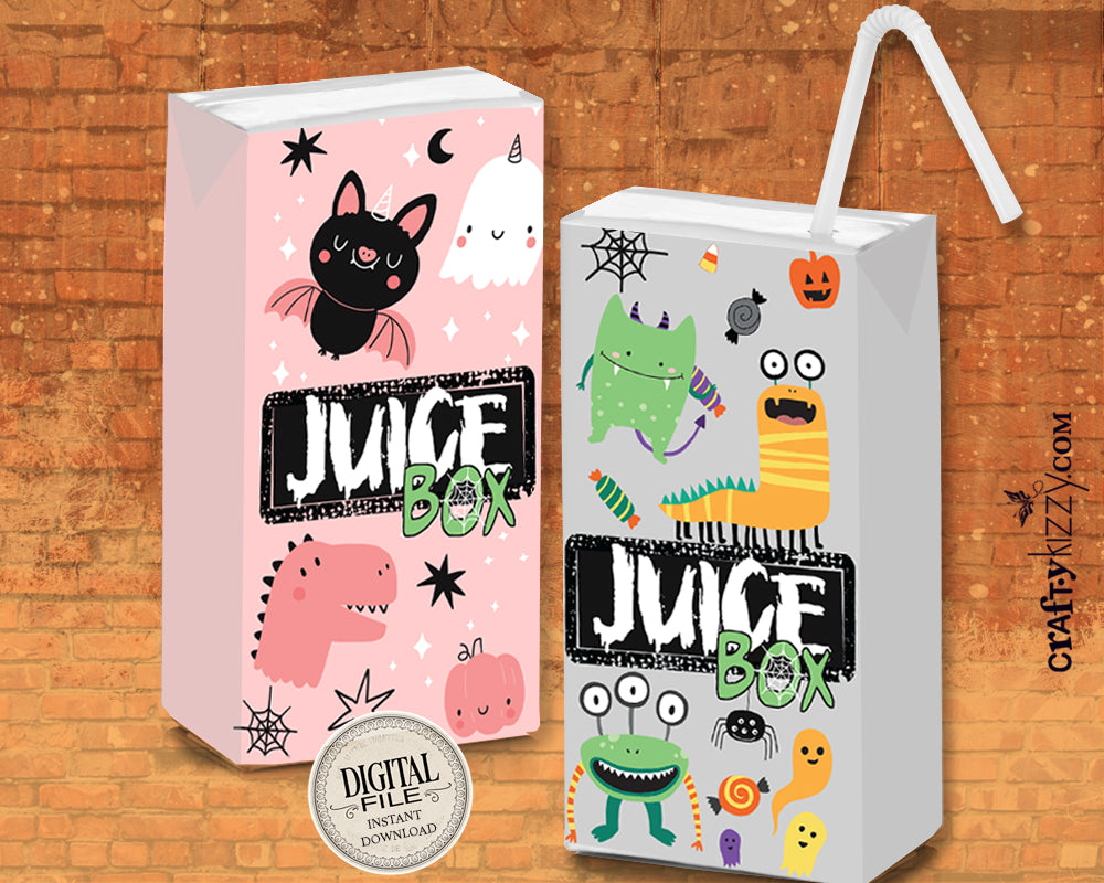 Halloween Juice Box Wrapper