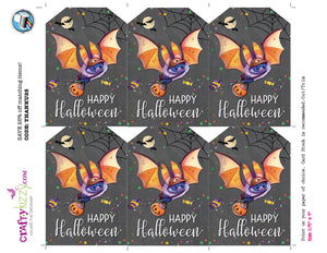 Happy Halloween Party Favor Tags - Printable Gift Tags For Kids - Halloween Treat Bag Labels - DIY INSTANT DOWNLOAD - CraftyKizzy