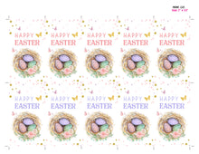 Happy Easter Gift Tags - Teacher Tag - Easter Basket Favor Tags - Robin Eggs Bird Nest - Cookie Tags Watercolor - INSTANT DOWNLOAD