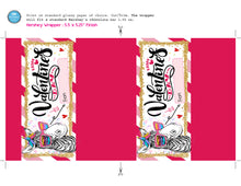 Valentine's Day Candy Bar Wrapper - Zebra Hershey's Chocolate Bar Wrapper - Animal Valentines Day Party Favors - Classroom Card - INSTANT DOWNLOAD