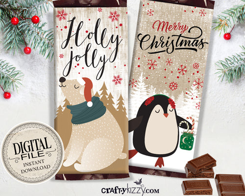 Merry Christmas Hershey Bar Wrapper