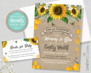 Honey Bee Baby Shower Invitation - Mommy To Bee Baby Shower Invitations - Gender Neutral - Daisy Baby Shower