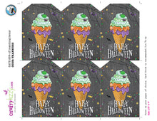 Ice Cream Happy Halloween Party Favor Tags - Fall Festival Gift Tags For Kids - Halloween Treat Bag Labels - DIY INSTANT DOWNLOAD - CraftyKizzy
