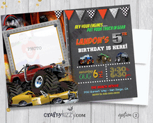 Monster Truck Boy Birthday Invitation - Off-Roading Birthday Party Invitations - Mudders Party - CraftyKizzy