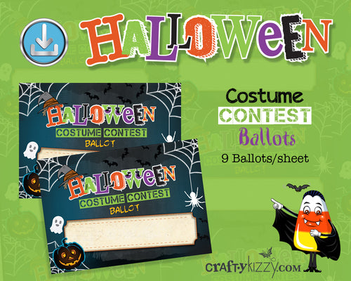 Halloween Costume Contest Ballot featuringva fun playful design