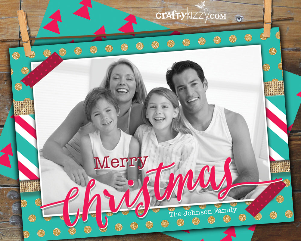Christmas Photo Greeting Card - Merry Christmas Holiday Photo Card - Photo Cards  Personalized - CraftyKizzy