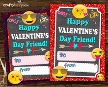 Emoji Happy Valentine's Day Girl Party Favors Candy Bar Wrapper Valentine Candy Gram Classroom Favor Label - INSTANT DOWNLOAD - CraftyKizzy