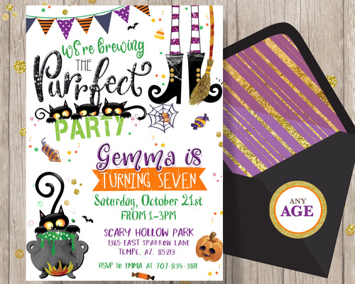 Halloween Birthday Party Invitation Fun Halloween Party Invitations - Halloween Party Printable - CraftyKizzy