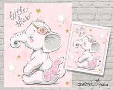 Ballerina Elephant First Birthday Invitation - Girl Elephant and Tutu Ballet Invitations - Printable Invitations - CraftyKizzy