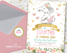 Elephant First Birthday Cupcake Toppers Elephant Ballerina Cupcake Toppers - Printable Pink Party Labels - INSTANT DOWNLOAD - CraftyKizzy