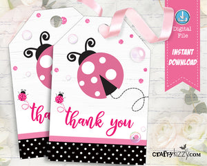 Ladybug Blank Birthday Invitations - Pink Ladybug Fill In The Blank Printable Birthday Invitation - Second Birthday
