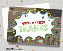 You're my hero thank you card