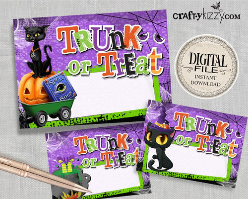 Trunk Or Treat Contest Ballot Cards - Halloween Blank Voting Ballots - Trunk Or Treat Entry Card - Printable Ballot - INSTANT DOWNLOAD
