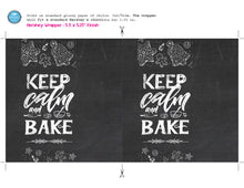 Christmas Chocolate Bar Wrapper - Cookie Exchange Party Favors - Keep Calm And Bake Candy Bar Label - INSTANT DOWNLOAD