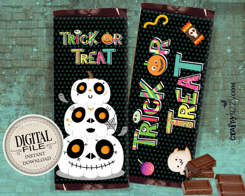 trick or treat halloween candy wrapper
