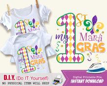 My First 1st Mardi Gras Shirt - Onsie Iron On Digital Transfer File - Tshirt Outfit - Purple Yellow Green - INSTANT DOWNLOAD - CraftyKizzy