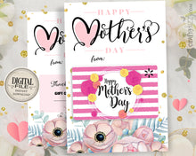 Mothers Day Gift Card Holder - Mother's Day Printable Gift Card - Thank You Mom Card - Coffee Gift Card - INSTANT DOWNLOAD