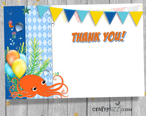 Under the Sea First Birthday Boy Invitation Sea Animal 1st Second Birthday Invitation - Ocean Invite - CraftyKizzy