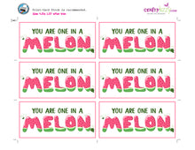 Watermelon Favor Tag - One In A Melon Thank You Tag - Watermelon Birthday Tag - One In a Melon Gift Tag - Watermelon Party - INSTANT DOWNLOAD