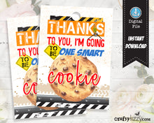 Back to School Tags - I'm going to be One Smart Cookie - Teacher Appreciation Tag - Back to School - First Day of School Label - INSTANT DOWNLOAD
