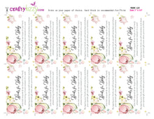 Pink Floral Books For Baby Insert - Girl Baby Shower Book Request - Babies Library Insert - Greenery - INSTANT DOWNLOAD