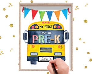 first day of pre-k sign